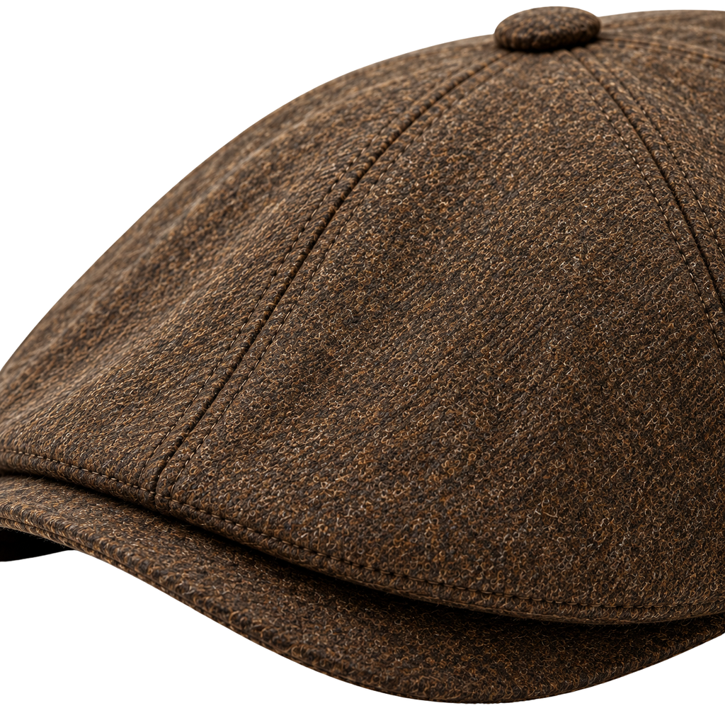 Casquette Gavroche en Laine Premium – Marron Vintage | ORDANMEREG