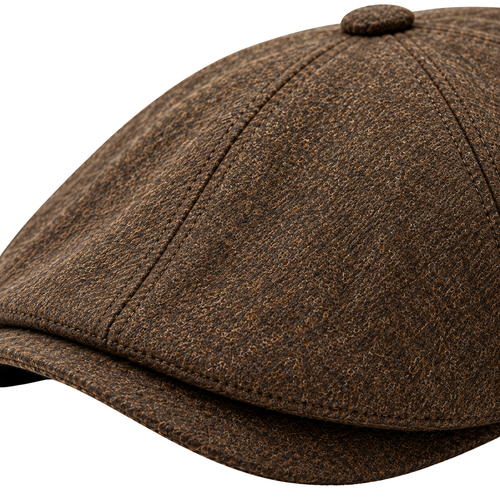 Casquette Gavroche en Laine Premium – Marron Vintage | ORDANMEREG