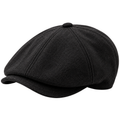 Casquette Gavroche en Laine Premium – Noir Classique | ORDANMEREG