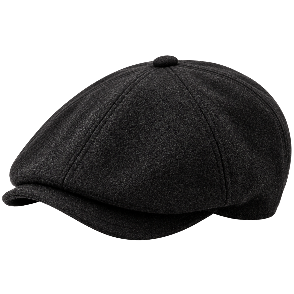 Casquette Gavroche en Laine Premium – Noir Classique | ORDANMEREG
