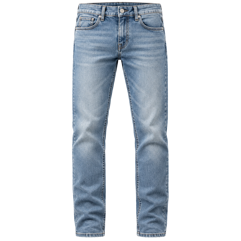 Jean Premium Coupe Droite – Bleu Clair Délavé | ORDANMEREG