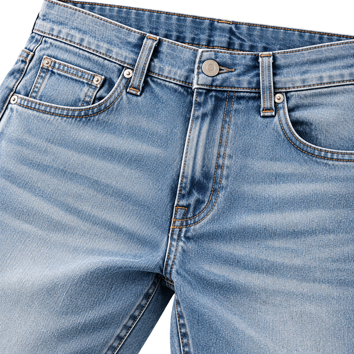 Jean Premium Coupe Droite – Bleu Clair Délavé | ORDANMEREG