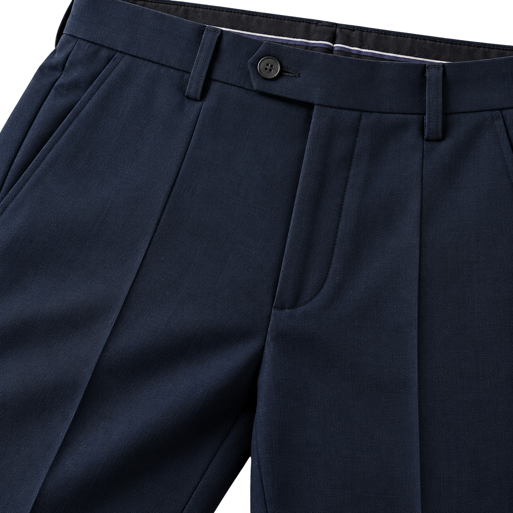 Pantalon de Costume Premium Coupe Ajustée – Bleu Marine | ORDANMEREG