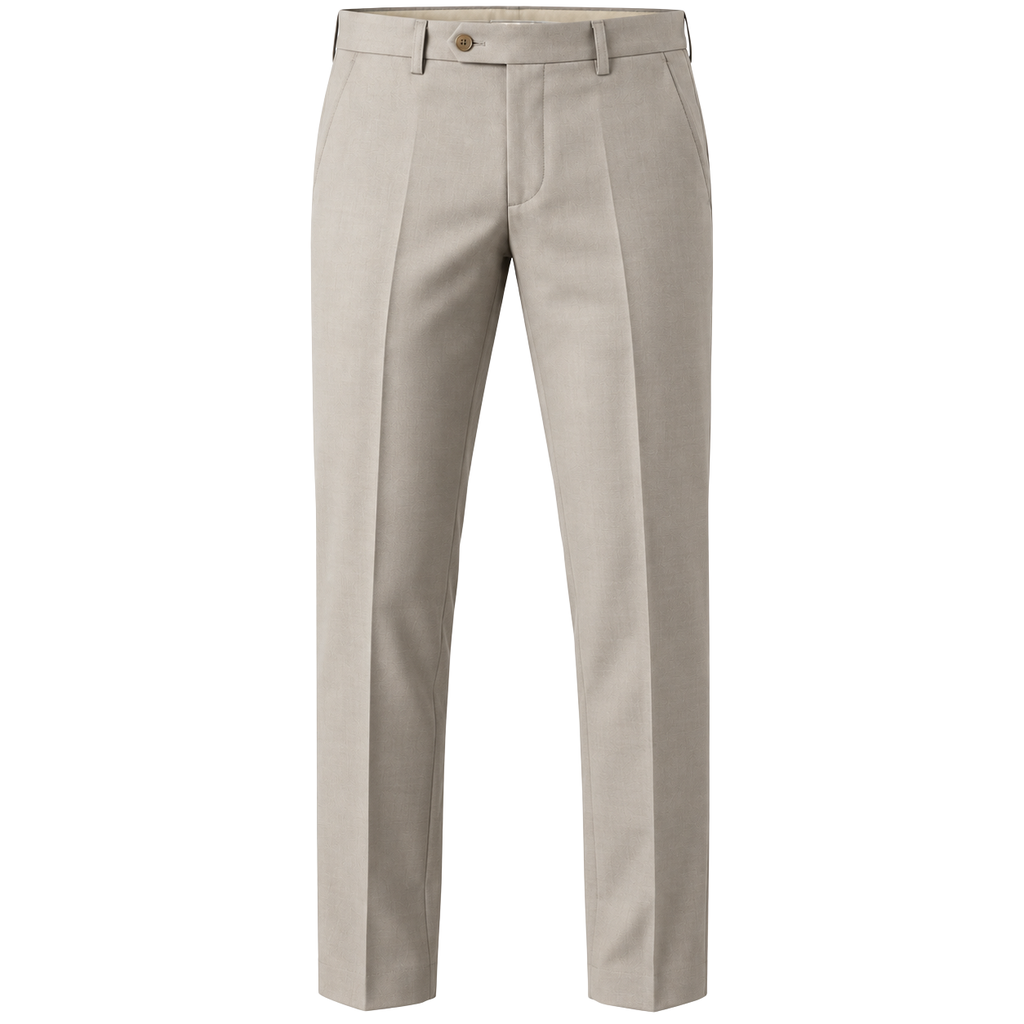 Pantalon de Costume Premium Coupe Ajustée – Beige Clair | ORDANMEREG