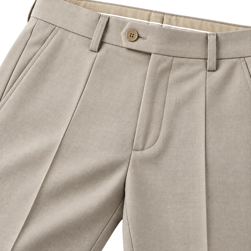 Pantalon de Costume Premium Coupe Ajustée – Beige Clair | ORDANMEREG