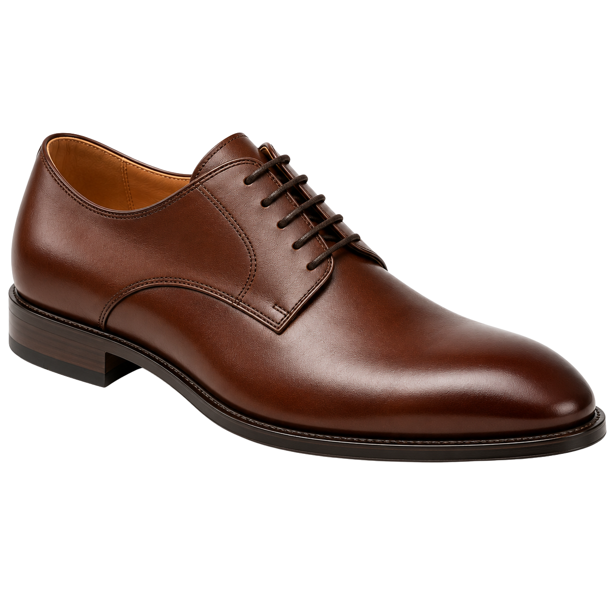 Chaussures Derby en Cuir Premium – Marron Cognac | ORDANMEREG