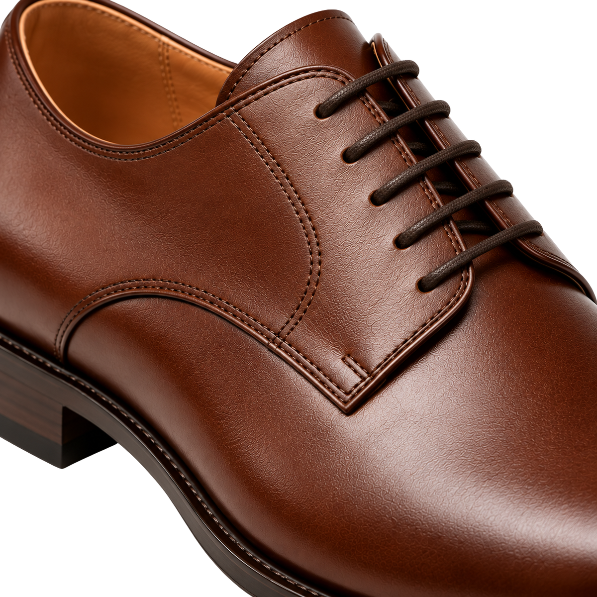 Chaussures Derby en Cuir Premium – Marron Cognac | ORDANMEREG