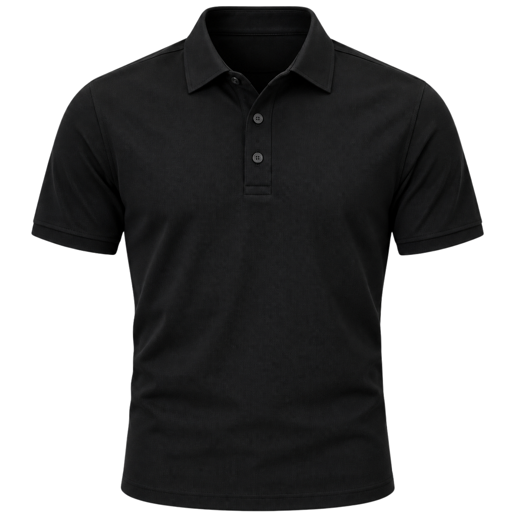 Polo en Coton Piqué Premium – Noir Élégant | ORDANMEREG